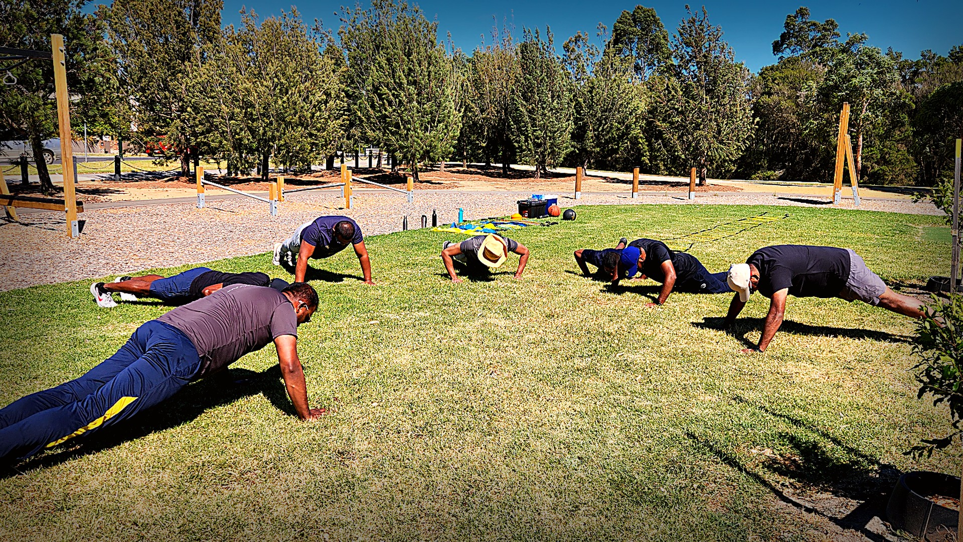 Rawula brotherhood training outdoors