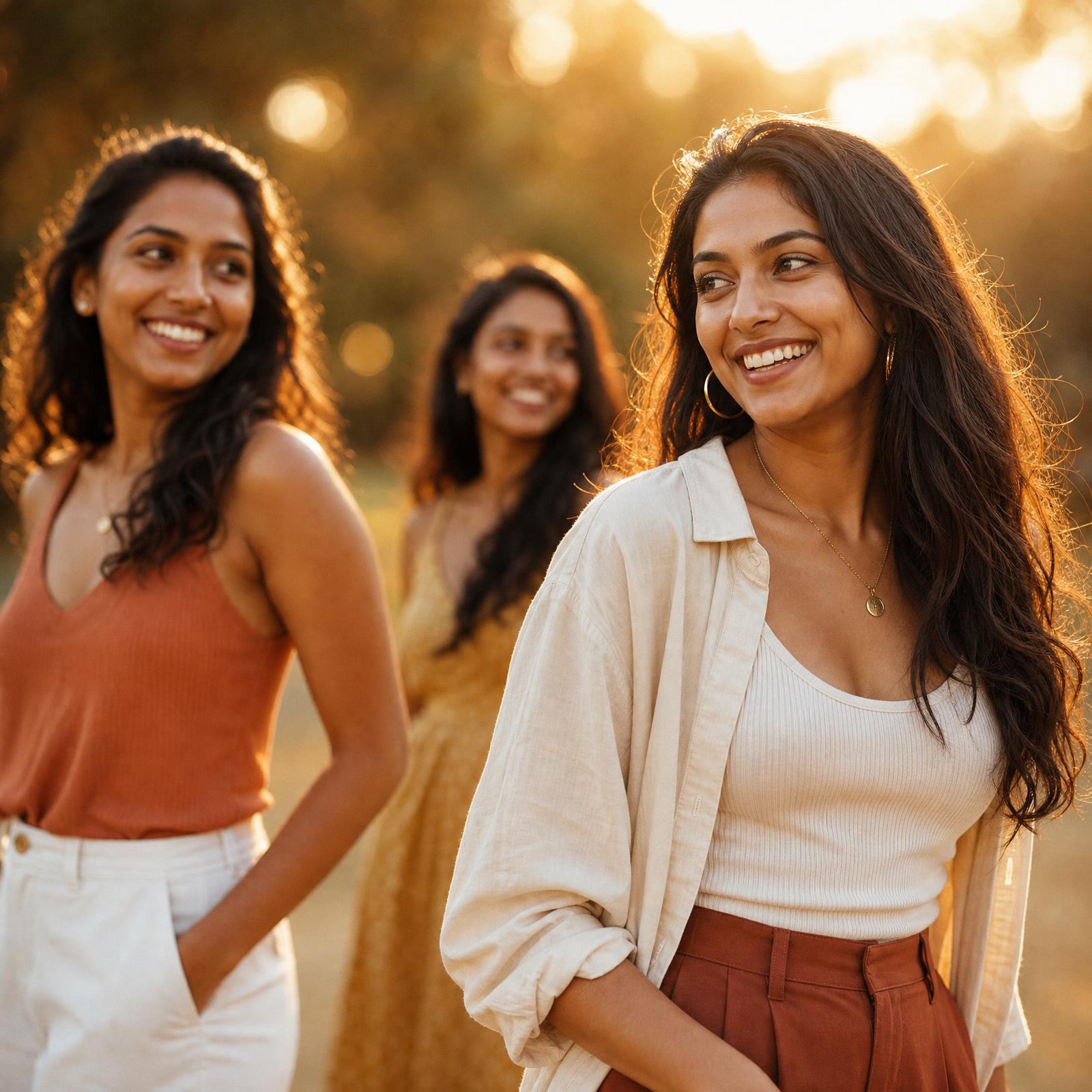 Sri Lankan women laughing together in Yeheliya sisterhood